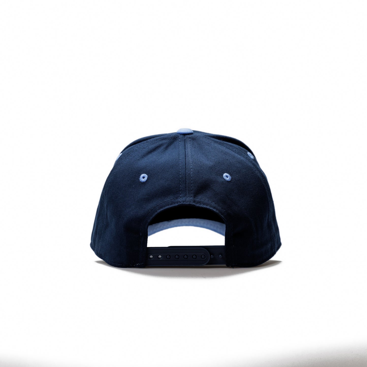 Modern - Navy with Red & Sky Blue Stitching | Pre-curved Snapback
