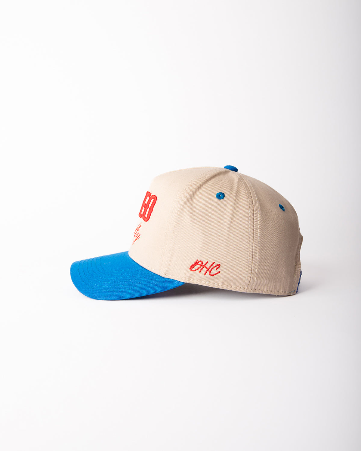 RODEO Royalty - Rodeo Collection | Off-White & Sky Blue + Melon | Pre-curved Snapback