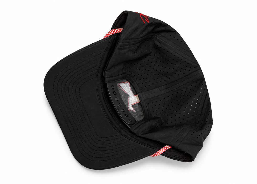Texas Crest - Black | Black Premium Performance with Red/White Removable Rope | New Release