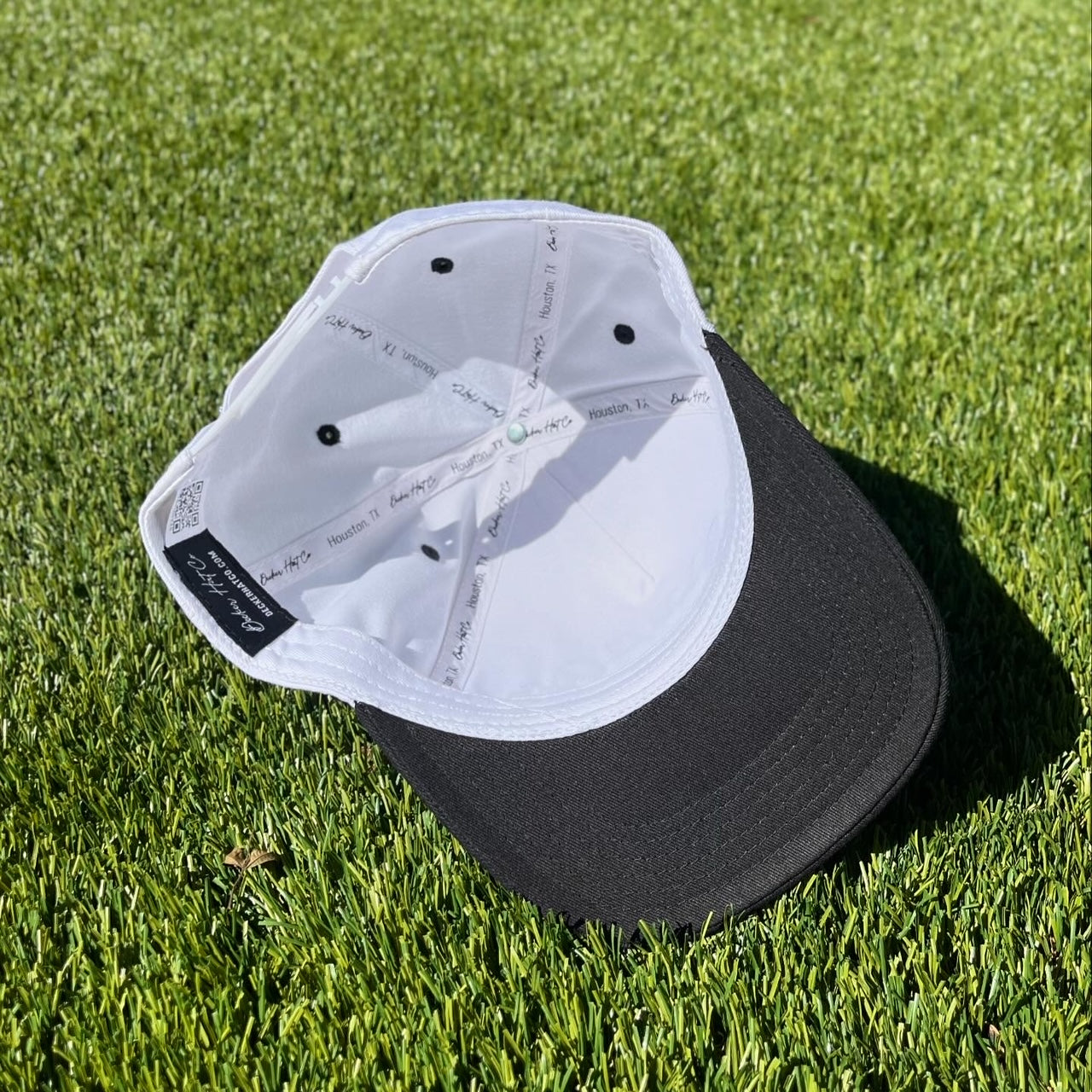 White with Black Stitching | Panda | Pre-curved Snapback