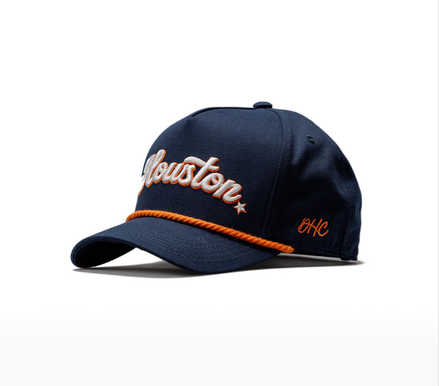 Hometown Navy | Navy with Orange Rope Premium Pre-curved Snapback