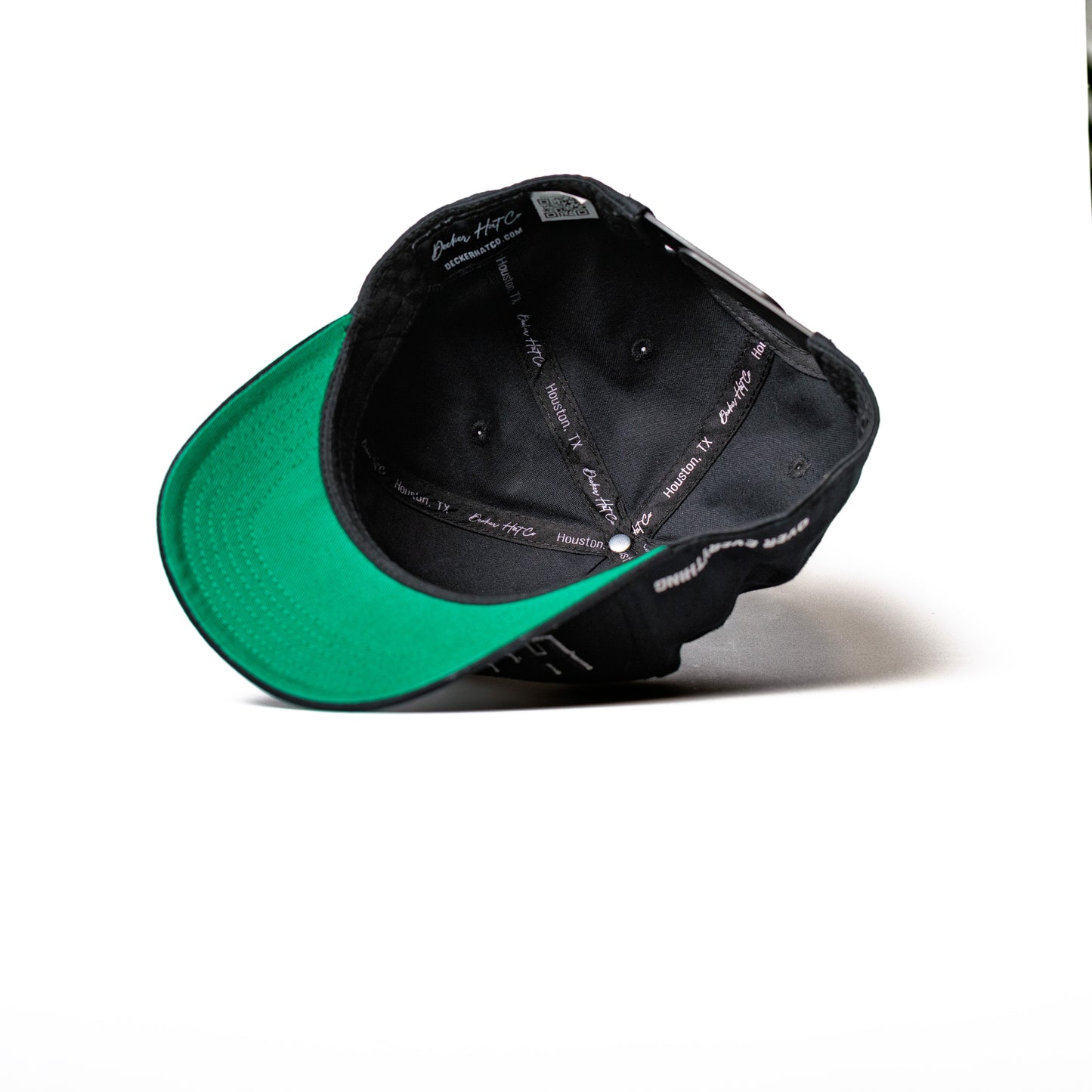 H-TOWN | Black Monochrome with White | Pre-curved Snapback