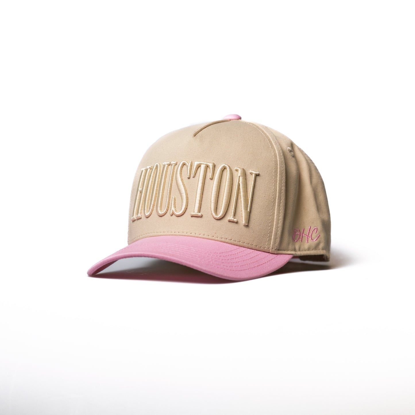 Off-White + Pink | Premium Pre-curved Snapback | *NEW RELEASE*