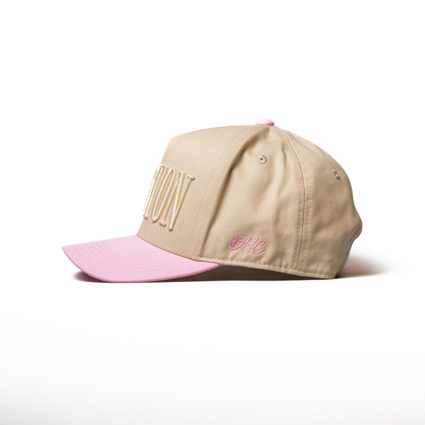 Off-White + Pink | Premium Pre-curved Snapback | *NEW RELEASE*