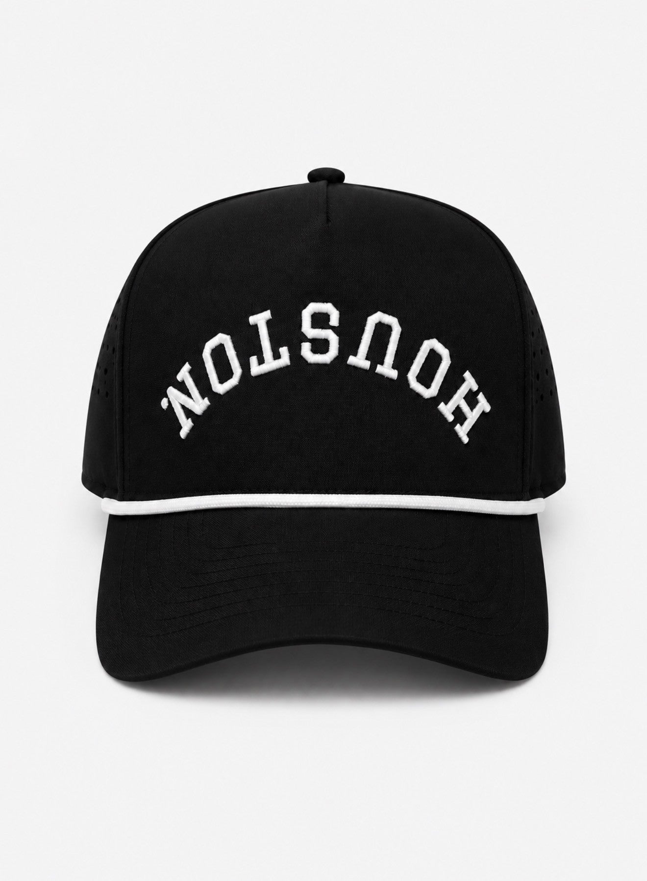 Black | Premium White Performance Snapback with White Removable Rope | BRAND NEW RELEASE