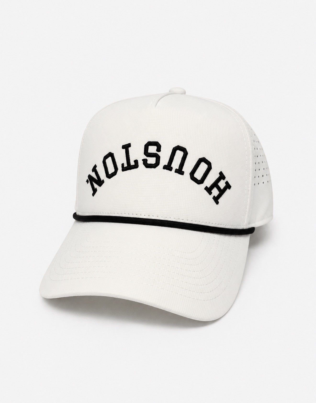 White | Premium White Performance Snapback with Black Removable Rope | BRAND NEW RELEASE