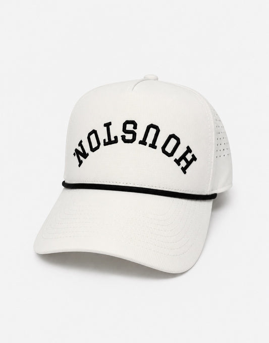 White | Premium White Performance Snapback with Black Removable Rope | BRAND NEW RELEASE