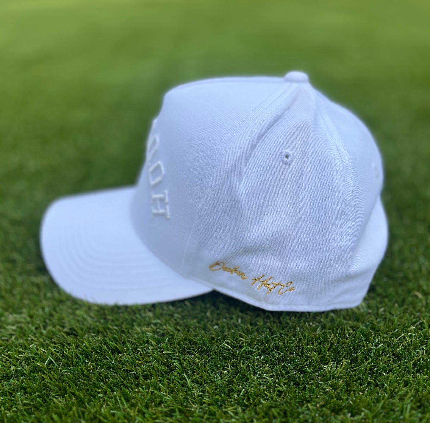 All-White, White with White Stitching | Pre-curved Snapback