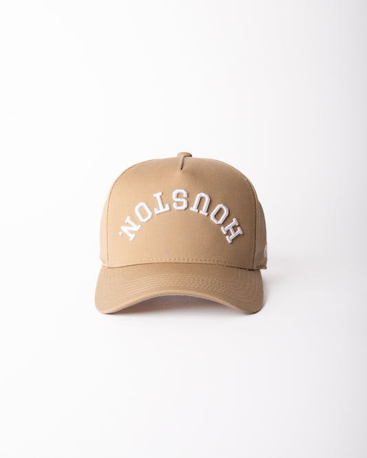 Nude with Off-White Stitching | Pre-curved Snapback