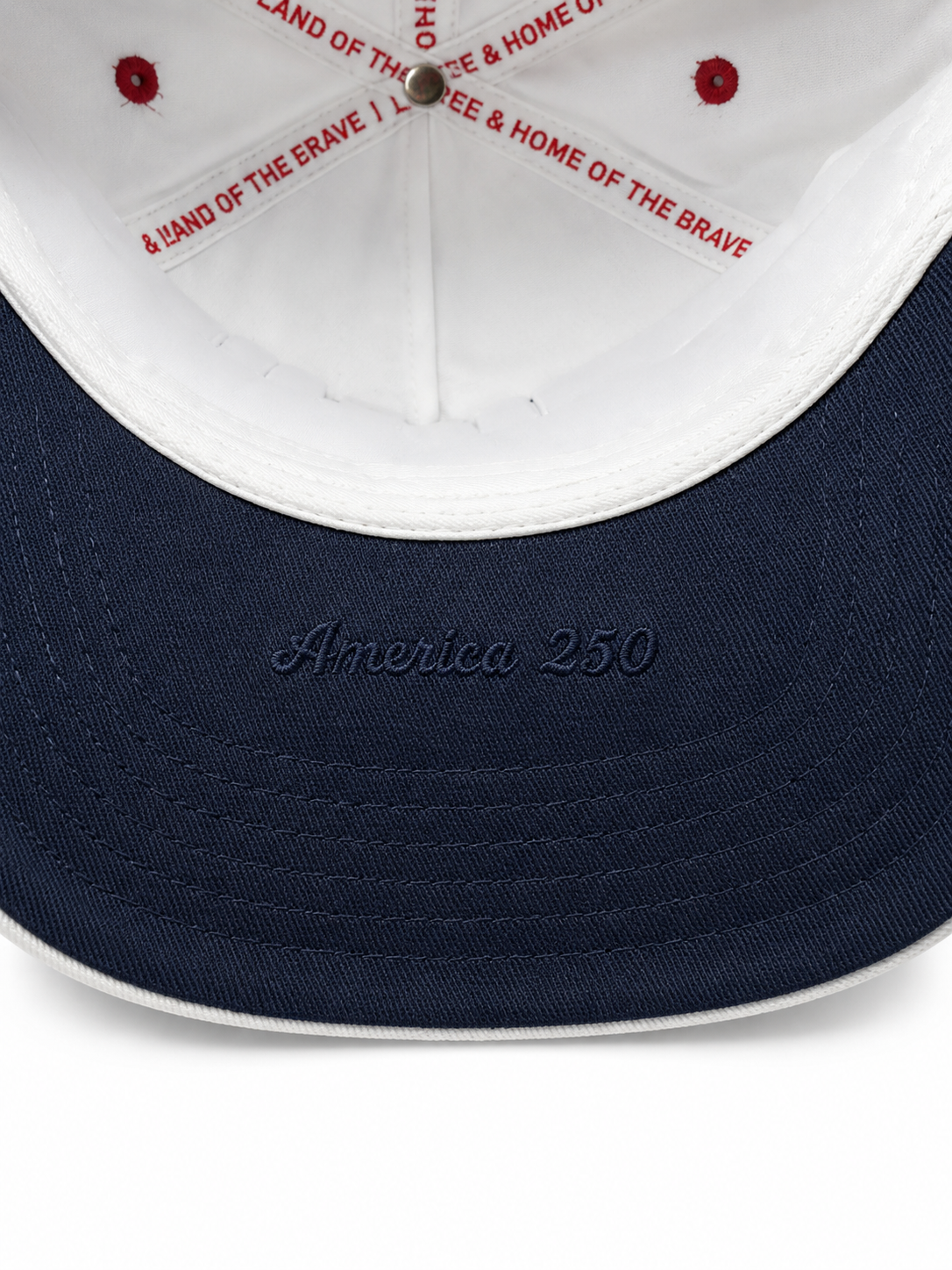 America - Patriot Collection | White with Red Rope & Blue | Pre-curved Snapback