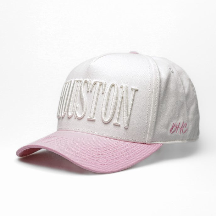 Blossom | Two-tone White + Pink | Premium Pre-curved Snapback *NEW RELEASE*