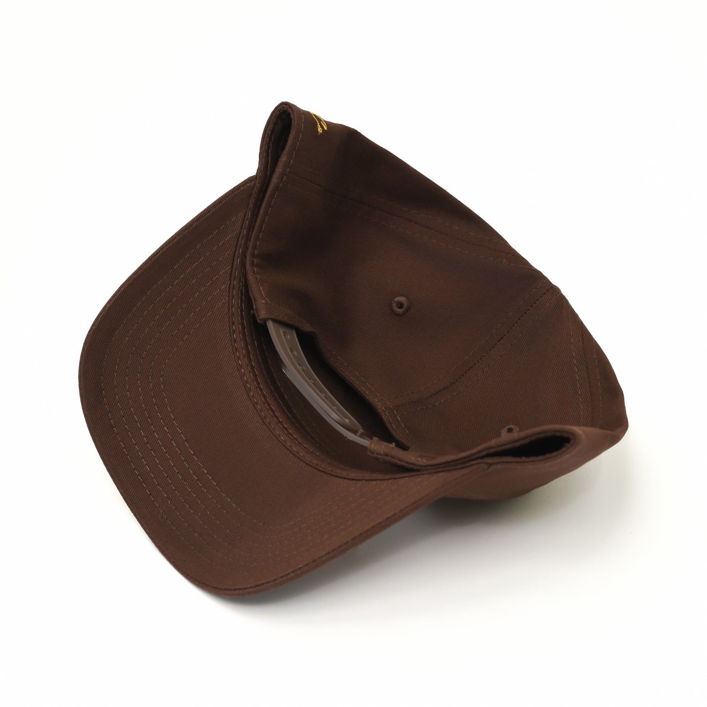 Brown with White Stitching | Pre-curved Snapback