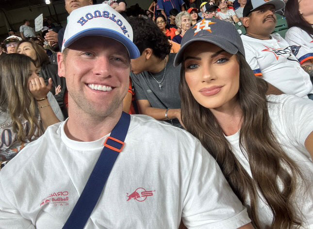 Retro | White with Sky Blue & Red Outline | Pre-curved Snapback