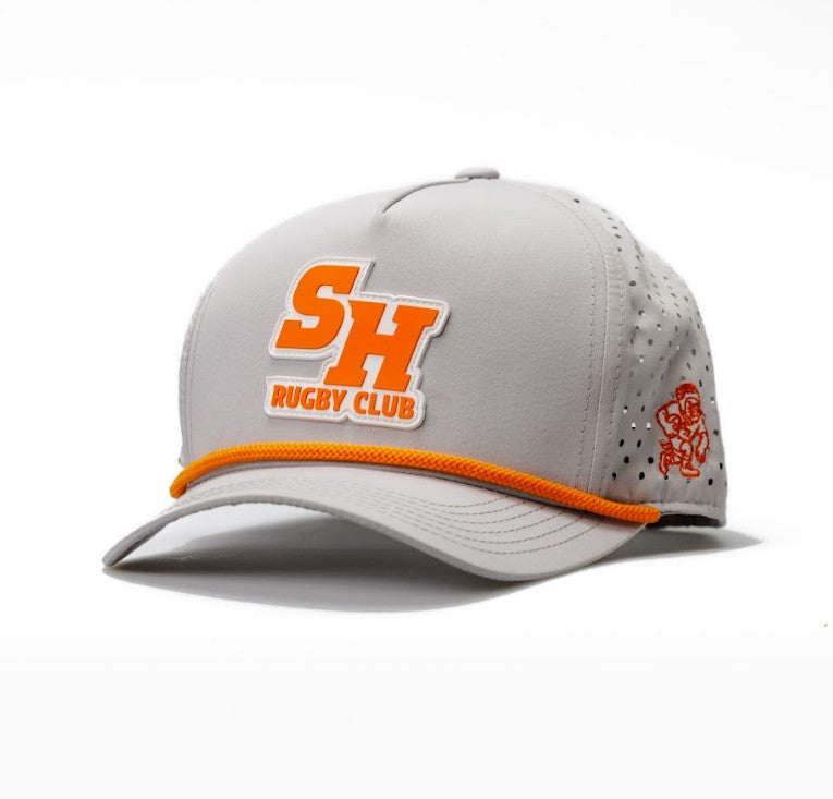 Sam Houston Rugby Performance Hat | Gray with Orange Rope | Pre-curved Snapback