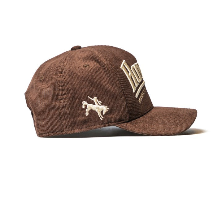 HOWDY - Rodeo Collection | Brown Corduroy + Off-White Stitching | Pre-curved Snapback