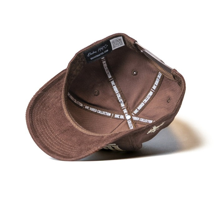 HOWDY - Rodeo Collection | Brown Corduroy + Off-White Stitching | Pre-curved Snapback