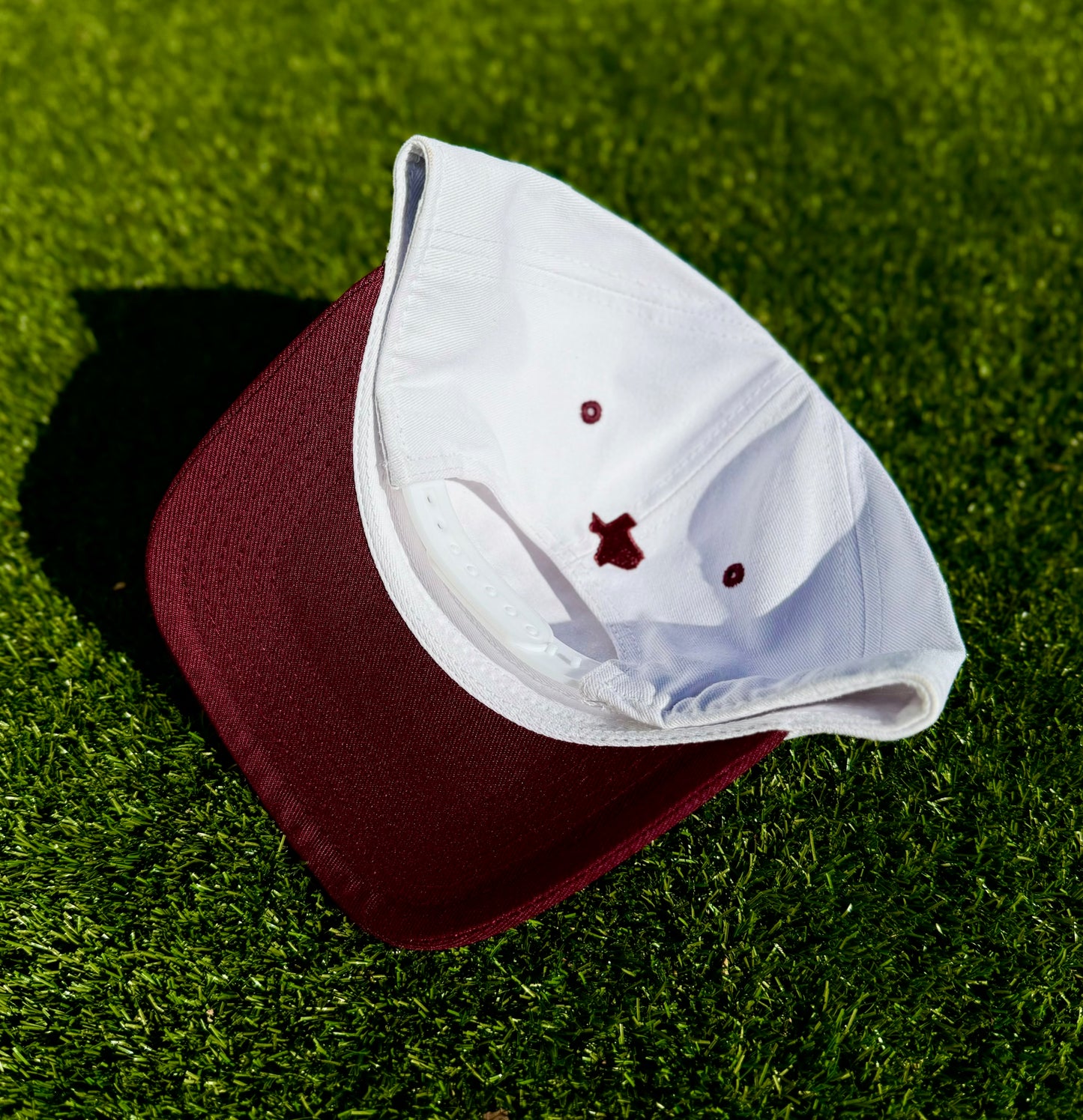 College Station TRUE Maroon & White Two-Tone | Pre-curved Snapback