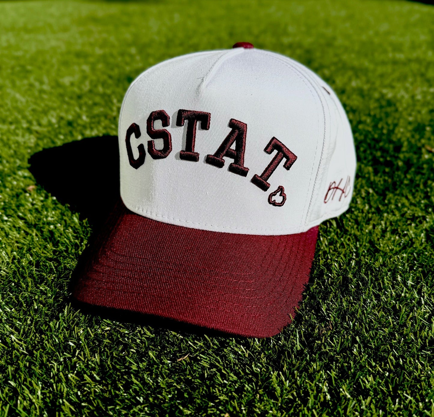 CSTAT TRUE Maroon & White Two-Tone | Pre-curved Snapback