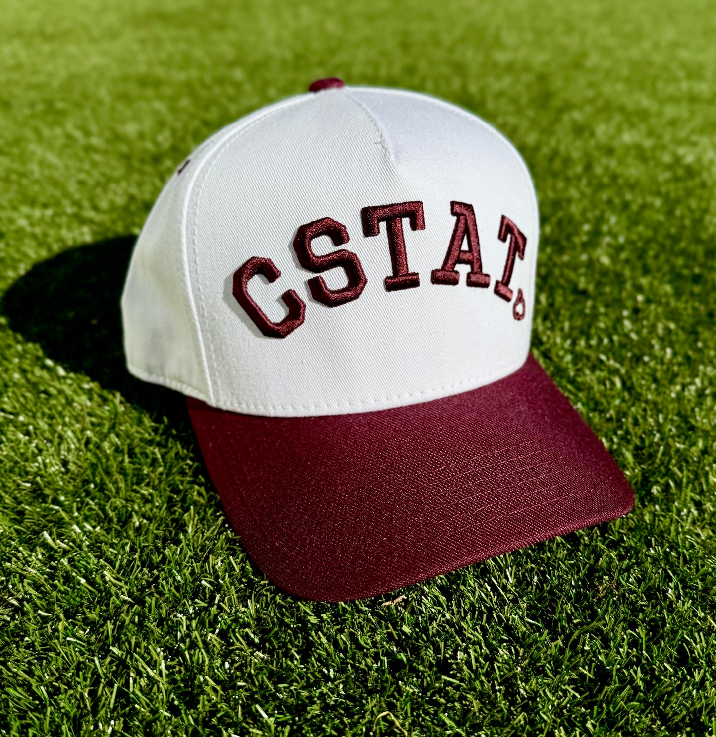 CSTAT TRUE Maroon & White Two-Tone | Pre-curved Snapback