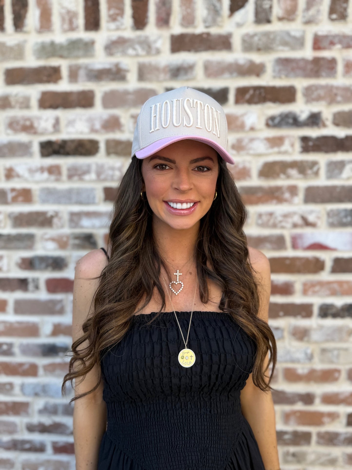 Off-White + Pink | Premium Pre-curved Snapback | *NEW RELEASE*