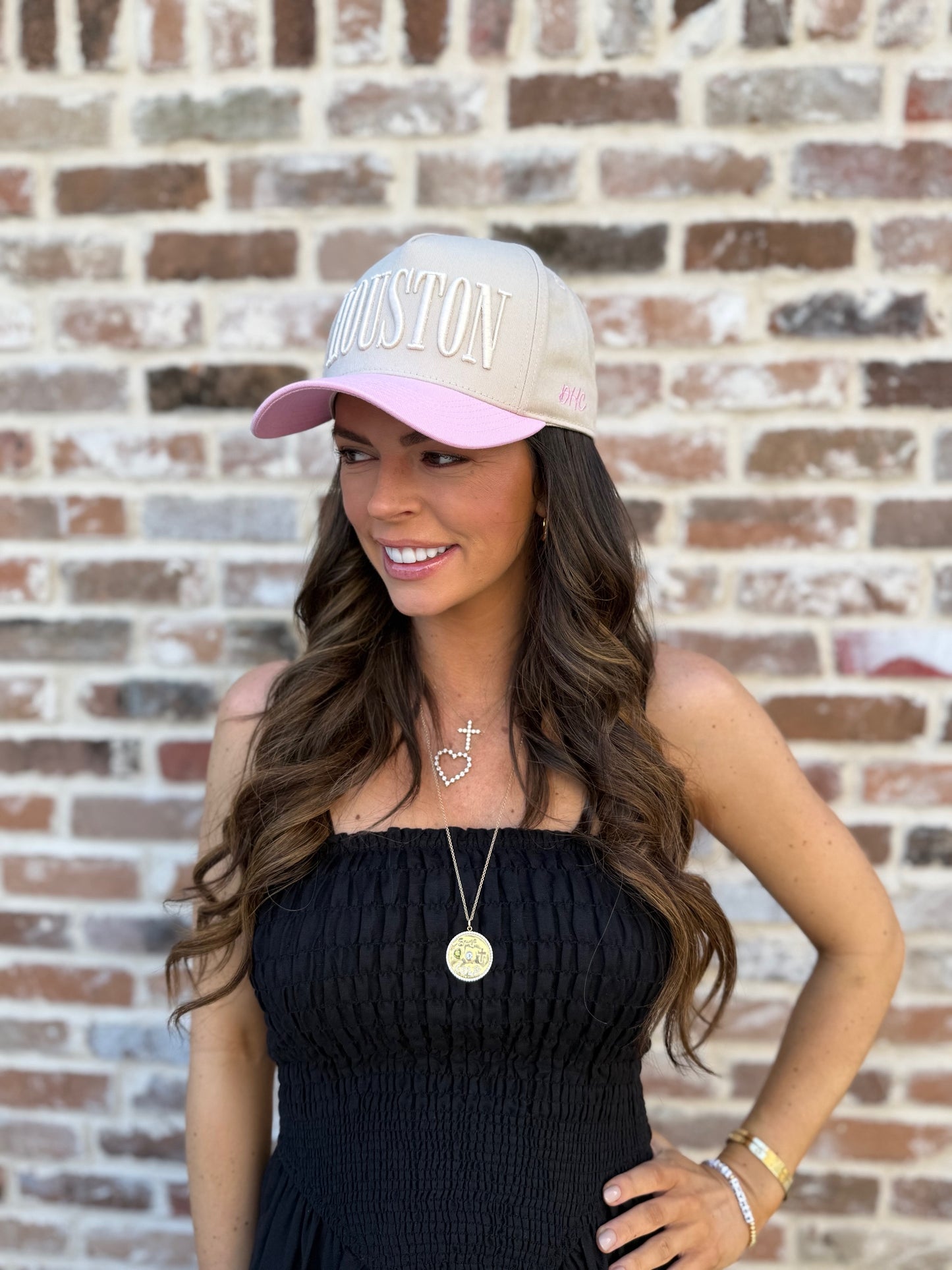 Off-White + Pink | Premium Pre-curved Snapback | *NEW RELEASE*