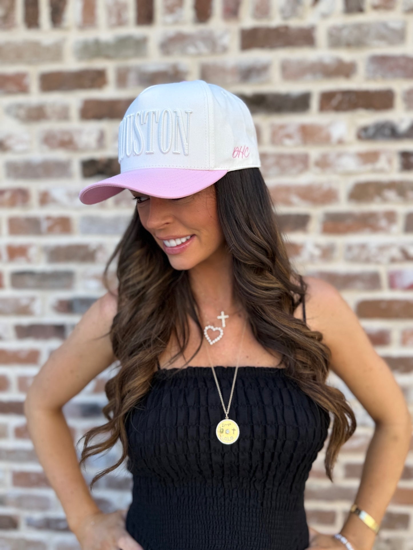 Blossom | Two-tone White + Pink | Premium Pre-curved Snapback *NEW RELEASE*