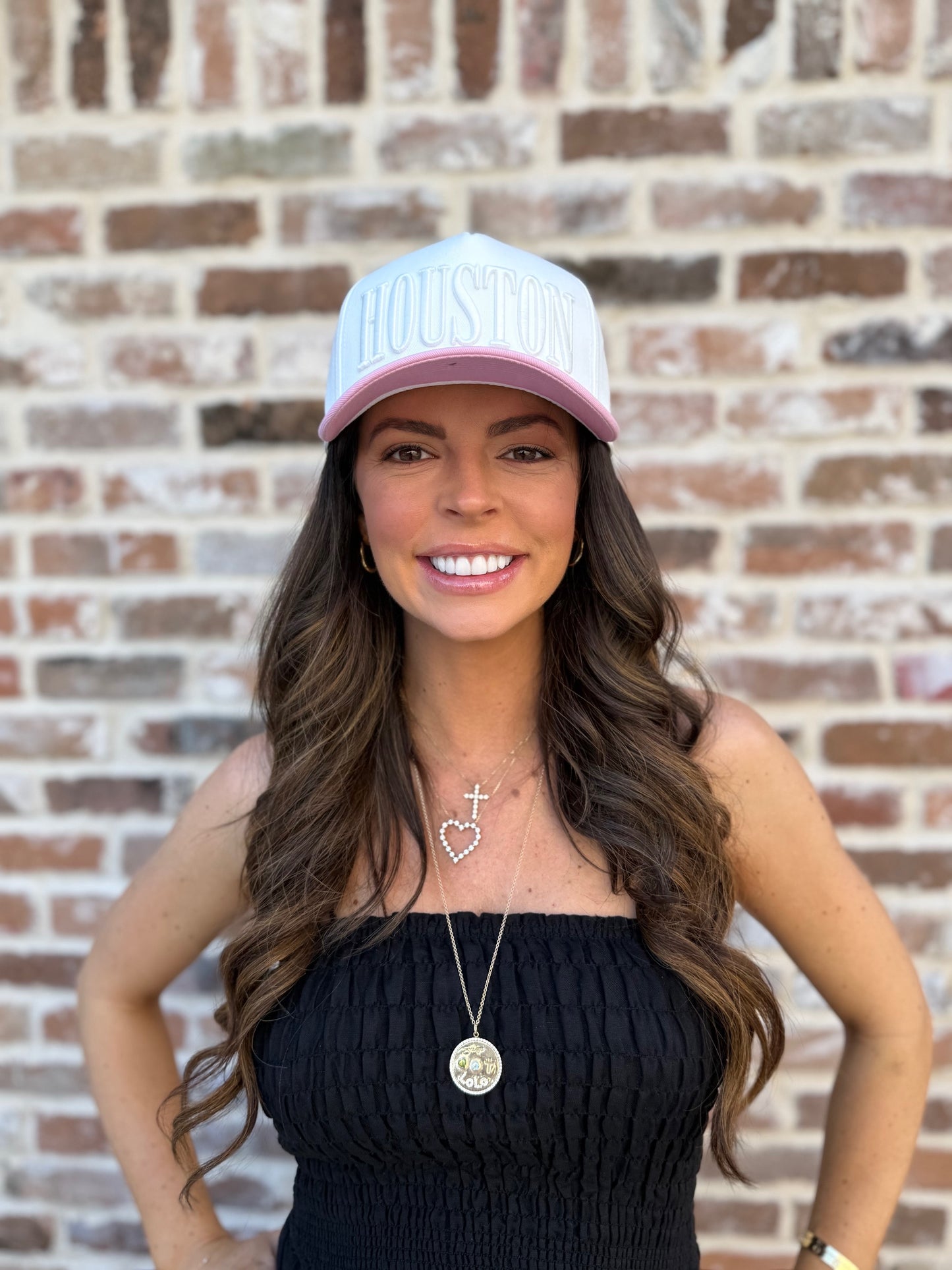 Blossom | Two-tone White + Pink | Premium Pre-curved Snapback *NEW RELEASE*