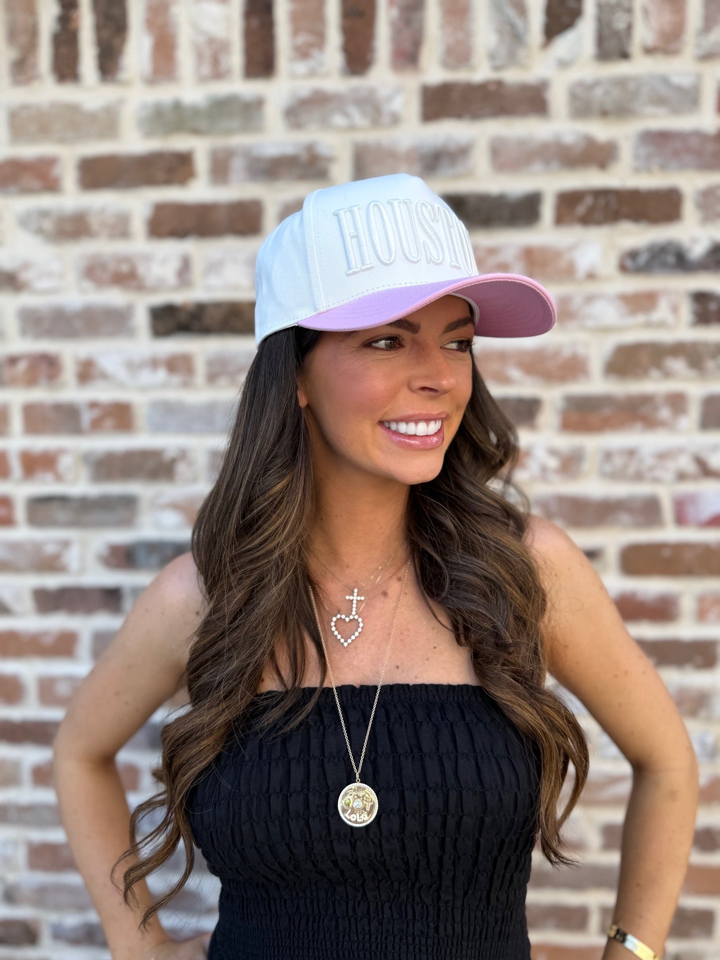 Blossom | Two-tone White + Pink | Premium Pre-curved Snapback *NEW RELEASE*