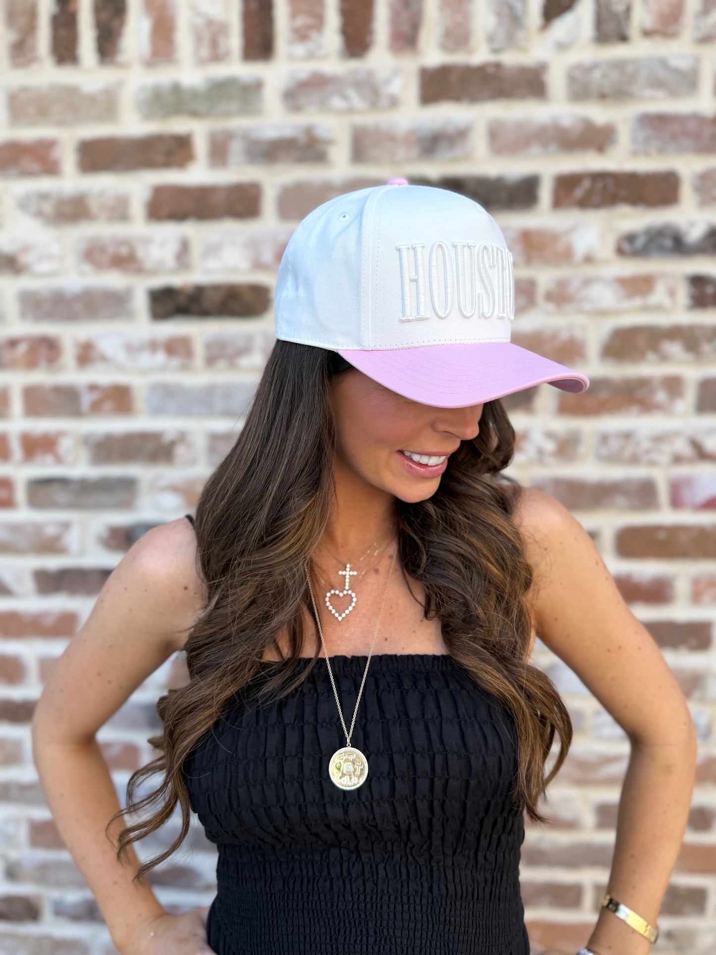 Blossom | Two-tone White + Pink | Premium Pre-curved Snapback *NEW RELEASE*