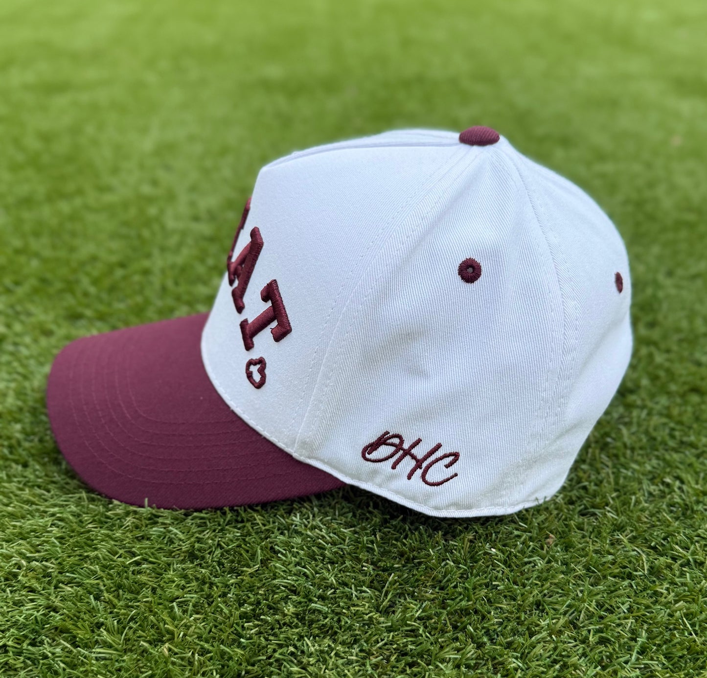 CSTAT TRUE Maroon & White Two-Tone | Pre-curved Snapback