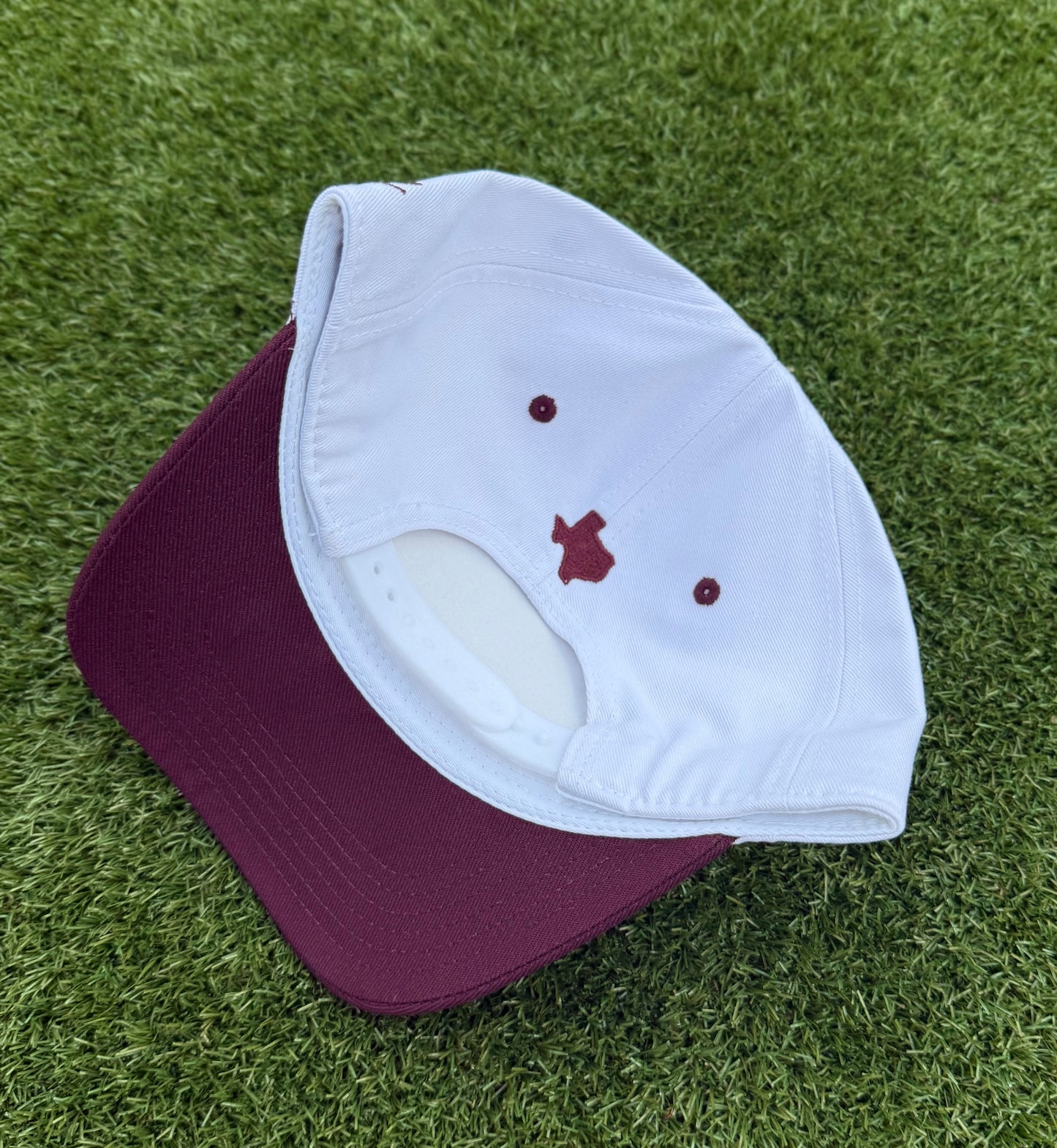 CSTAT TRUE Maroon & White Two-Tone | Pre-curved Snapback