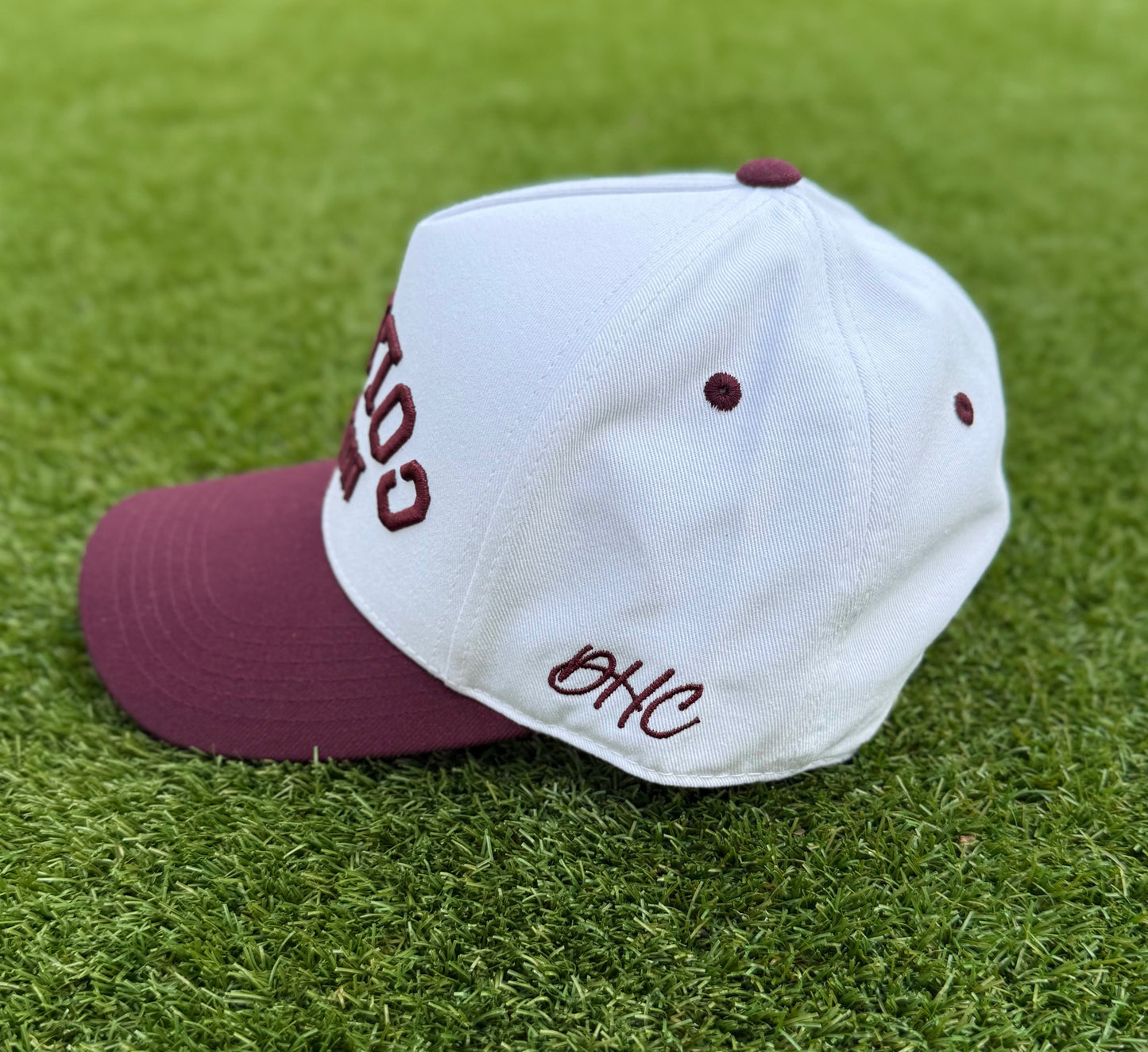 College Station TRUE Maroon & White Two-Tone | Pre-curved Snapback