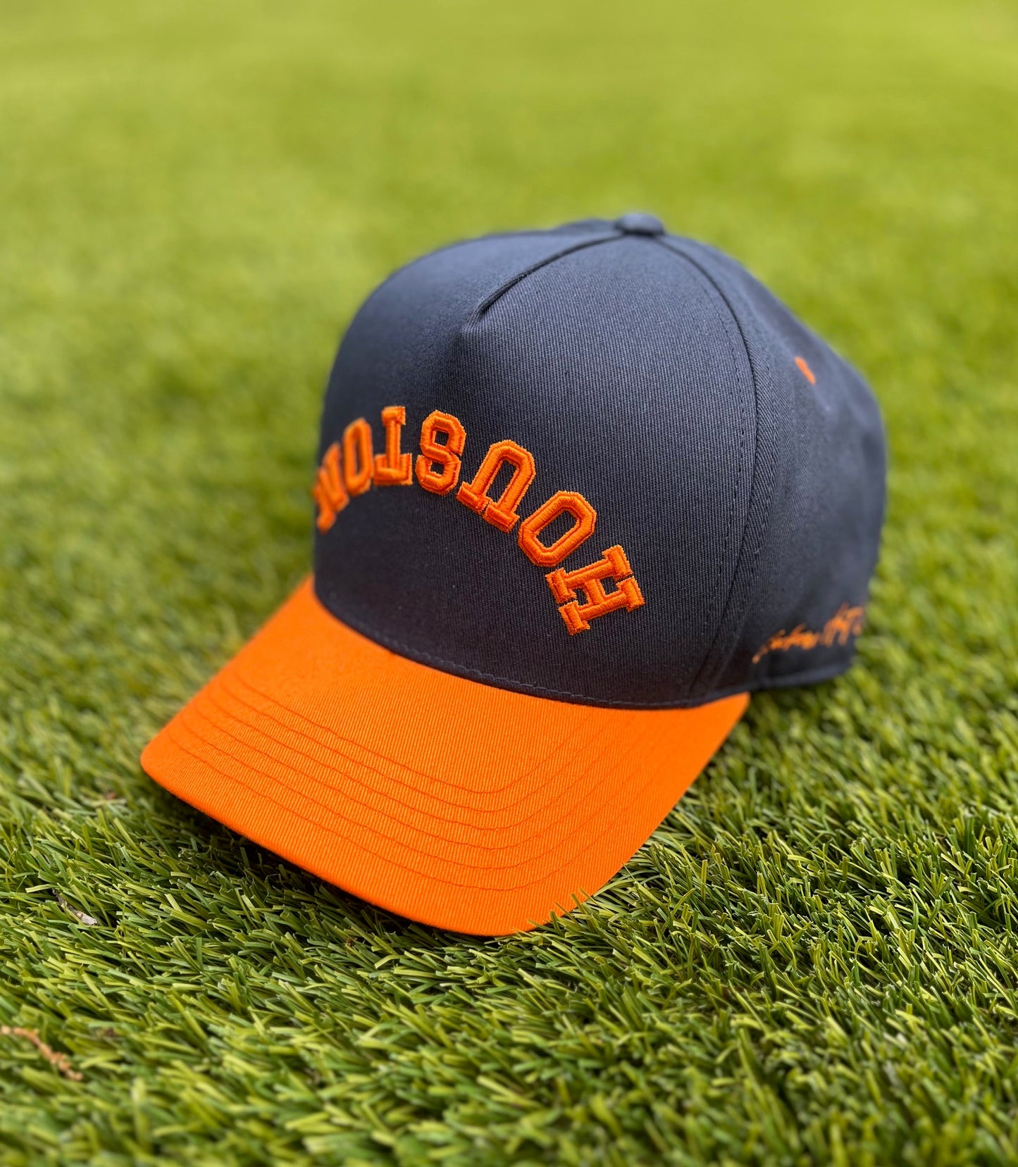 Lunar | Navy with Orange Bill | Pre-curved Snapback