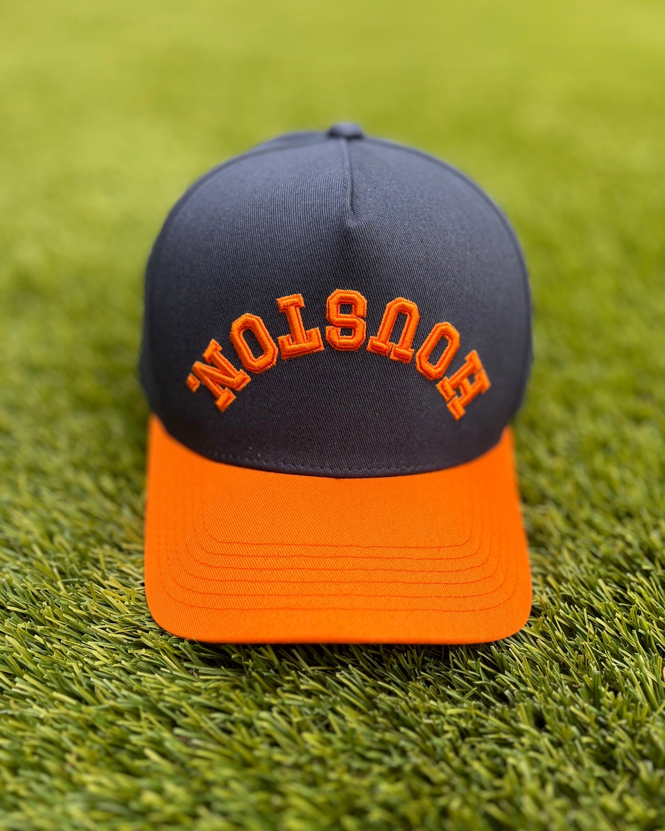 Lunar | Navy with Orange Bill | Pre-curved Snapback