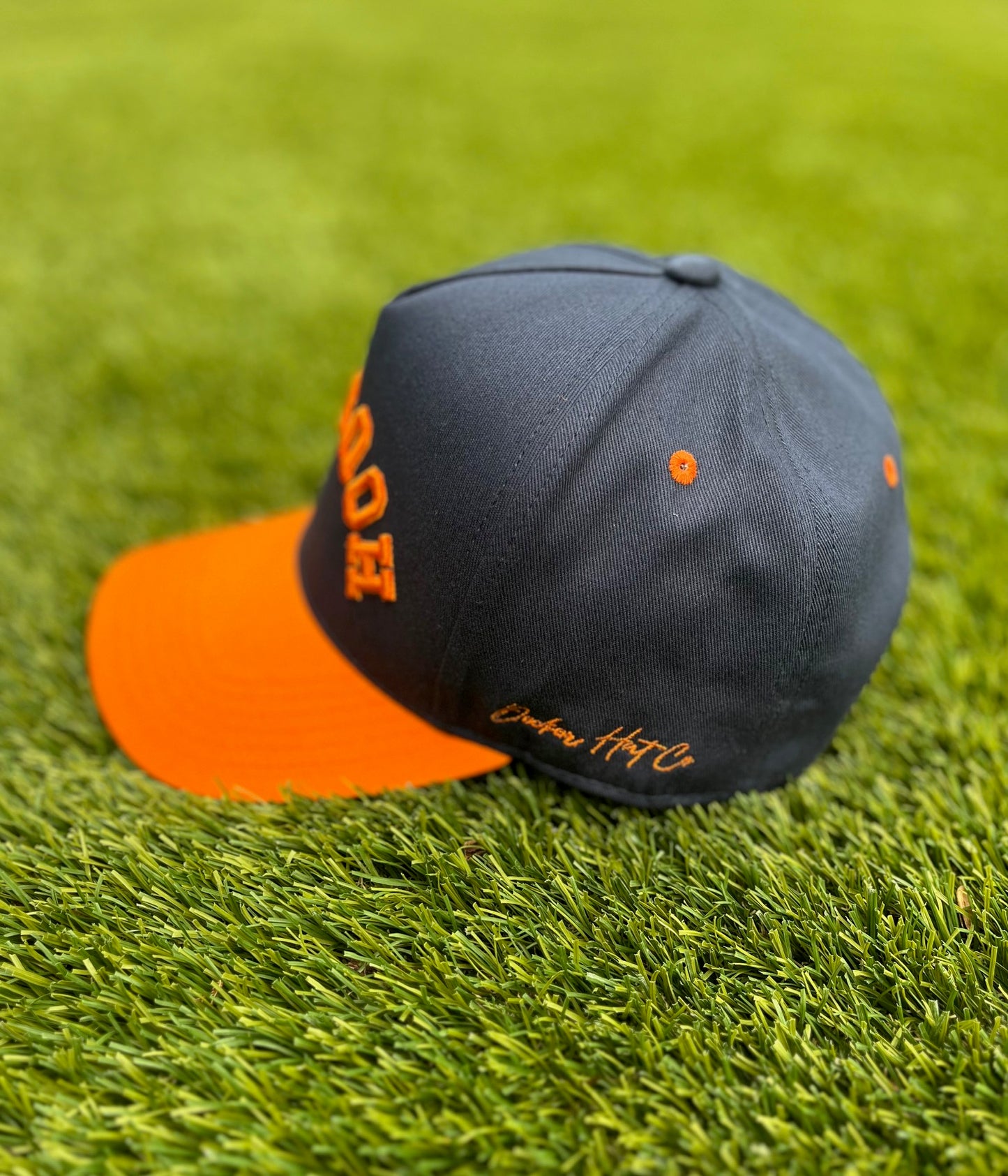 Lunar | Navy with Orange Bill | Pre-curved Snapback