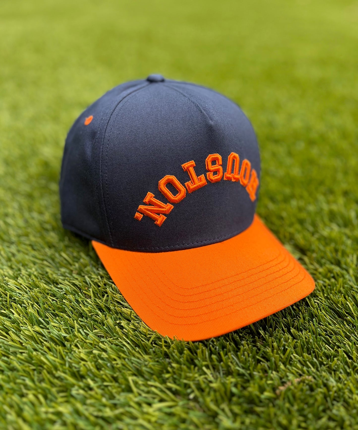 Lunar | Navy with Orange Bill | Pre-curved Snapback