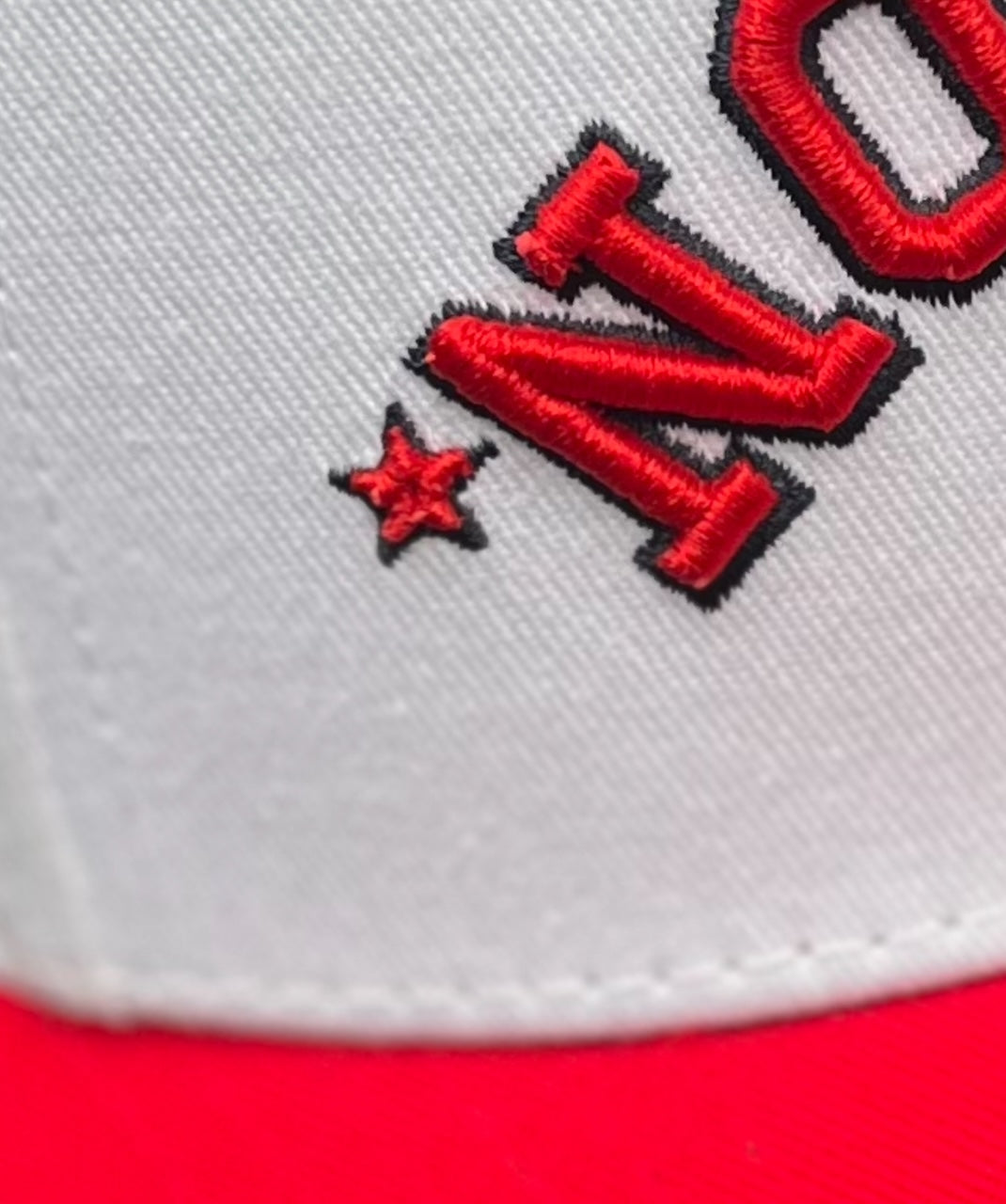 Patriotic Red | White with Navy & Red Stitching Two-Tone |  Pre-curved Snapback