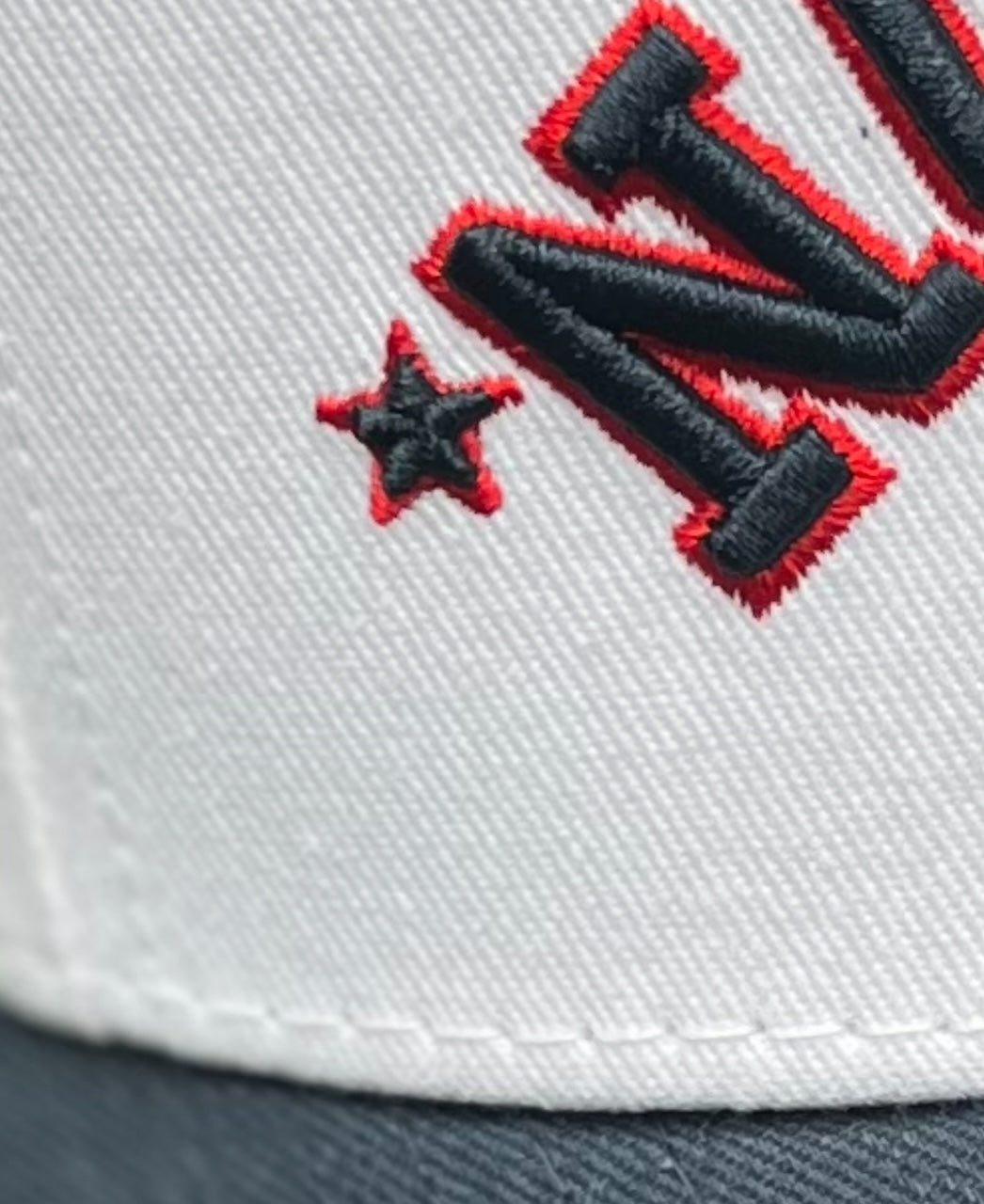 Patriotic Navy | White with Navy & Red Stitching Two-Tone |  Pre-curved Snapback