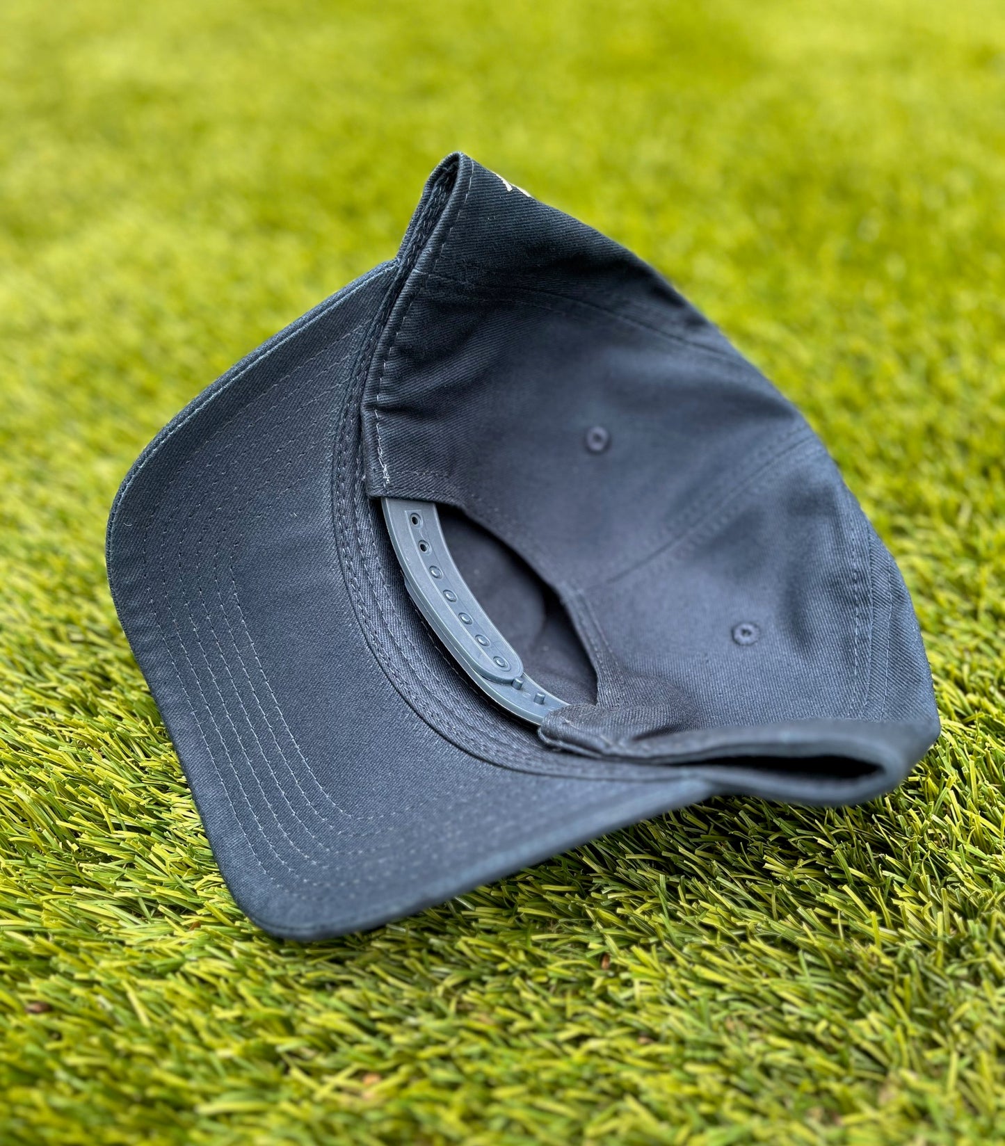 Navy with Off-White Stitching | Pre-curved Snapback