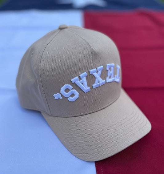 TEXAS. Tan | Pre-curved Snapback | Now Available