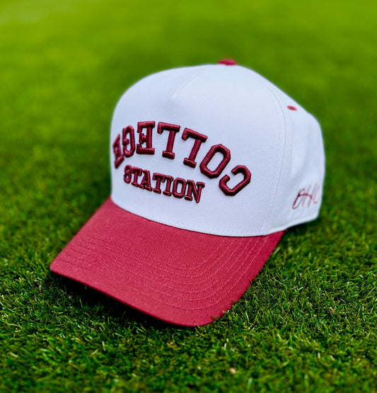 College Station Maroon & White Two-Tone | Pre-curved Snapback