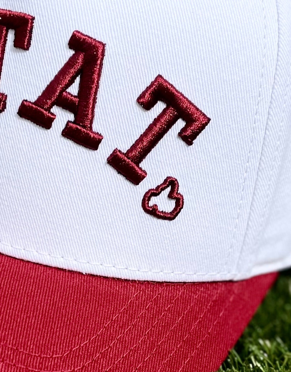 CSTAT Maroon & White Two-Tone | Pre-curved Snapback