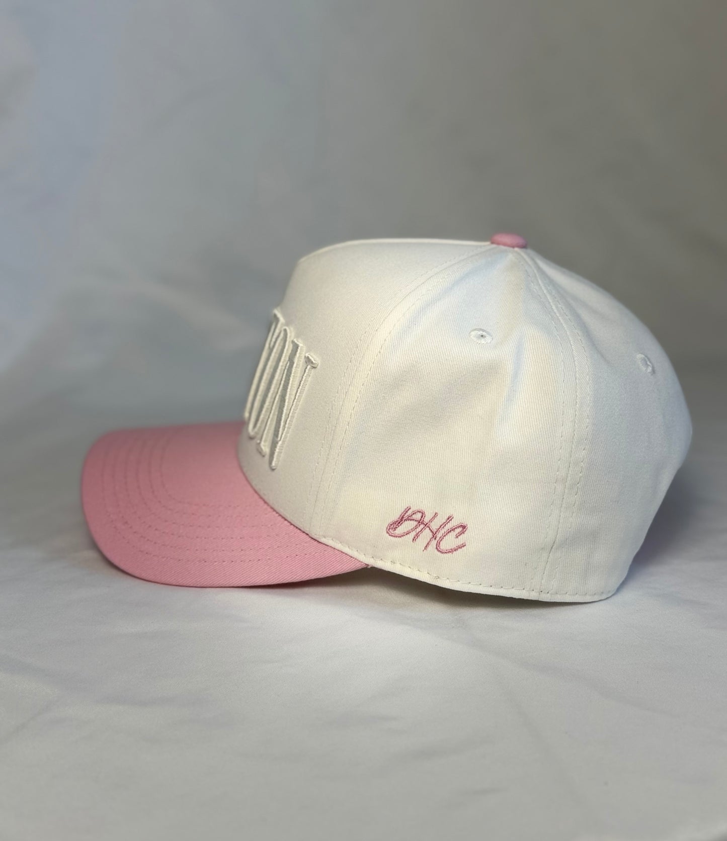 Blossom | Two-tone White + Pink | Premium Pre-curved Snapback *NEW RELEASE*