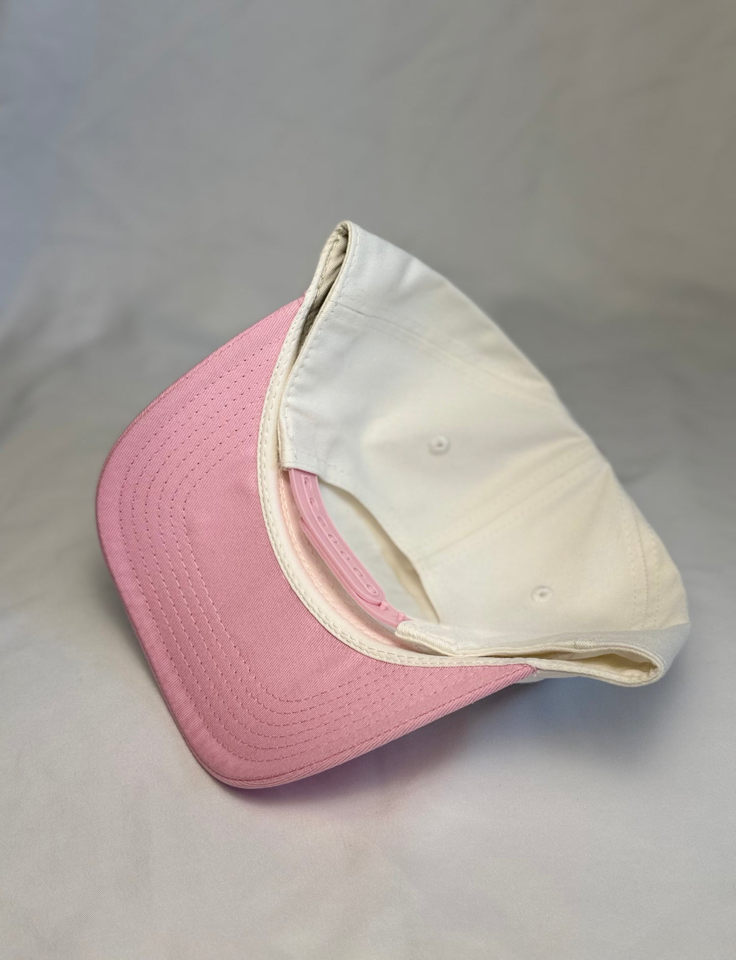 Blossom | Two-tone White + Pink | Premium Pre-curved Snapback *NEW RELEASE*