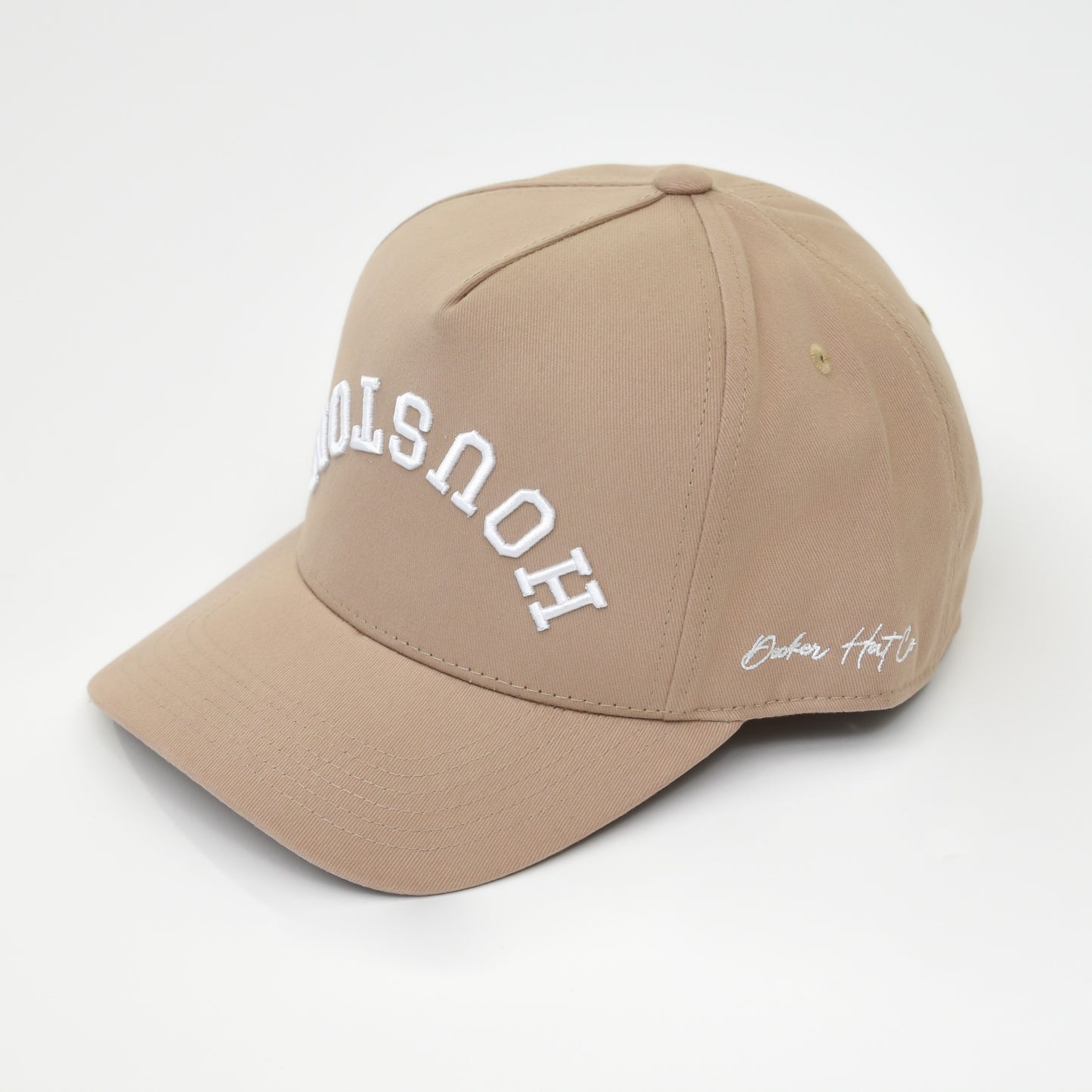 Nude with Off-White Stitching | Pre-curved Snapback