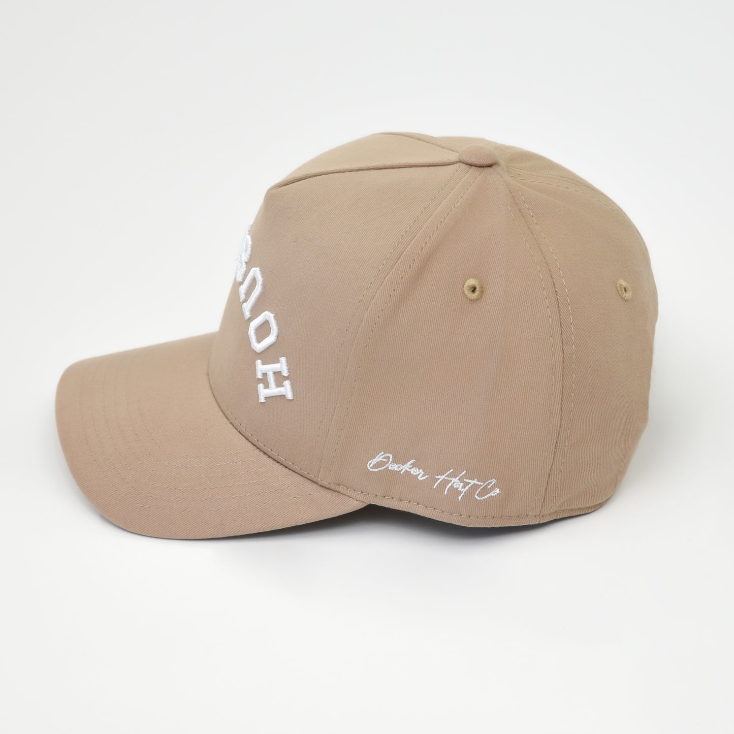 Nude with Off-White Stitching | Pre-curved Snapback