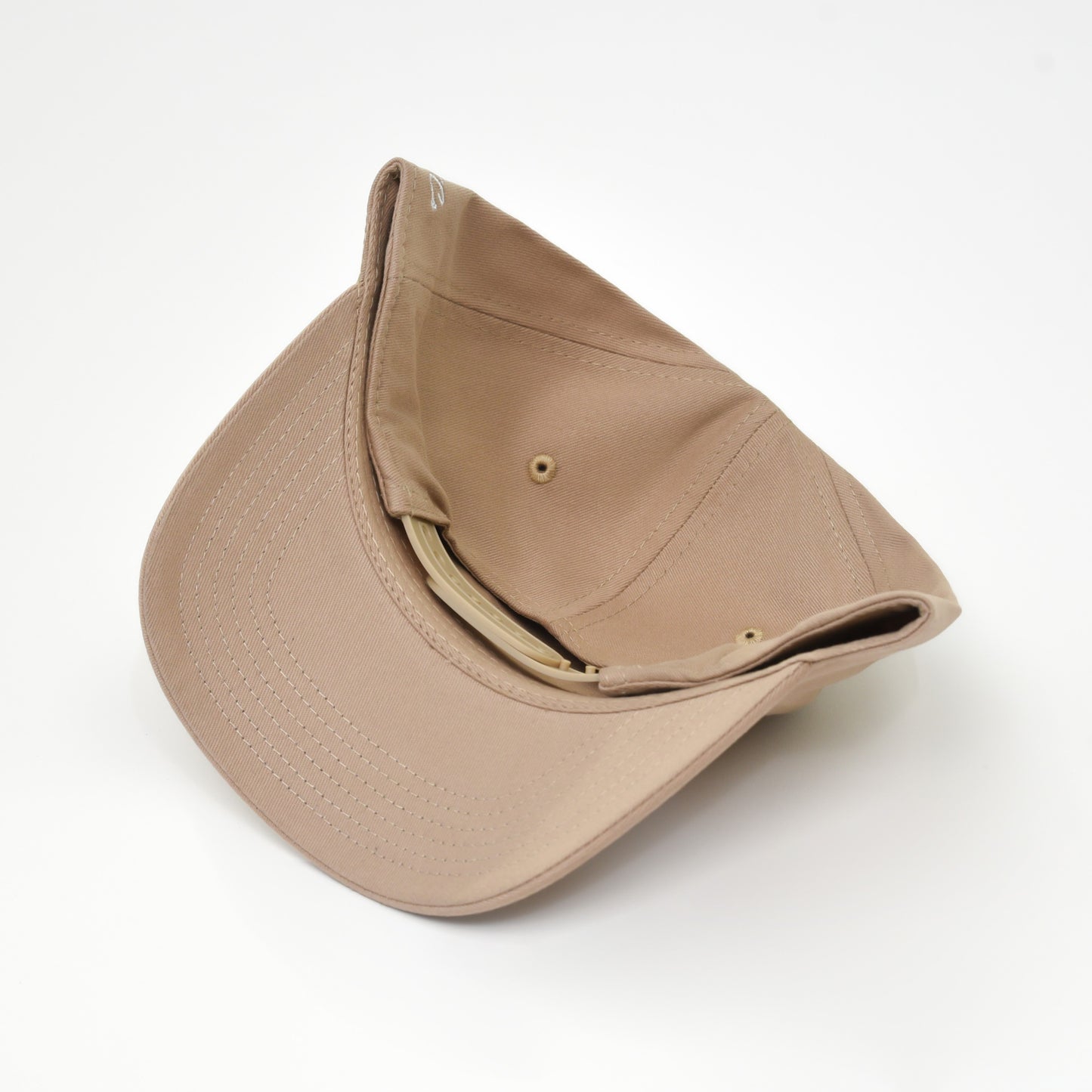 Nude with Off-White Stitching | Pre-curved Snapback