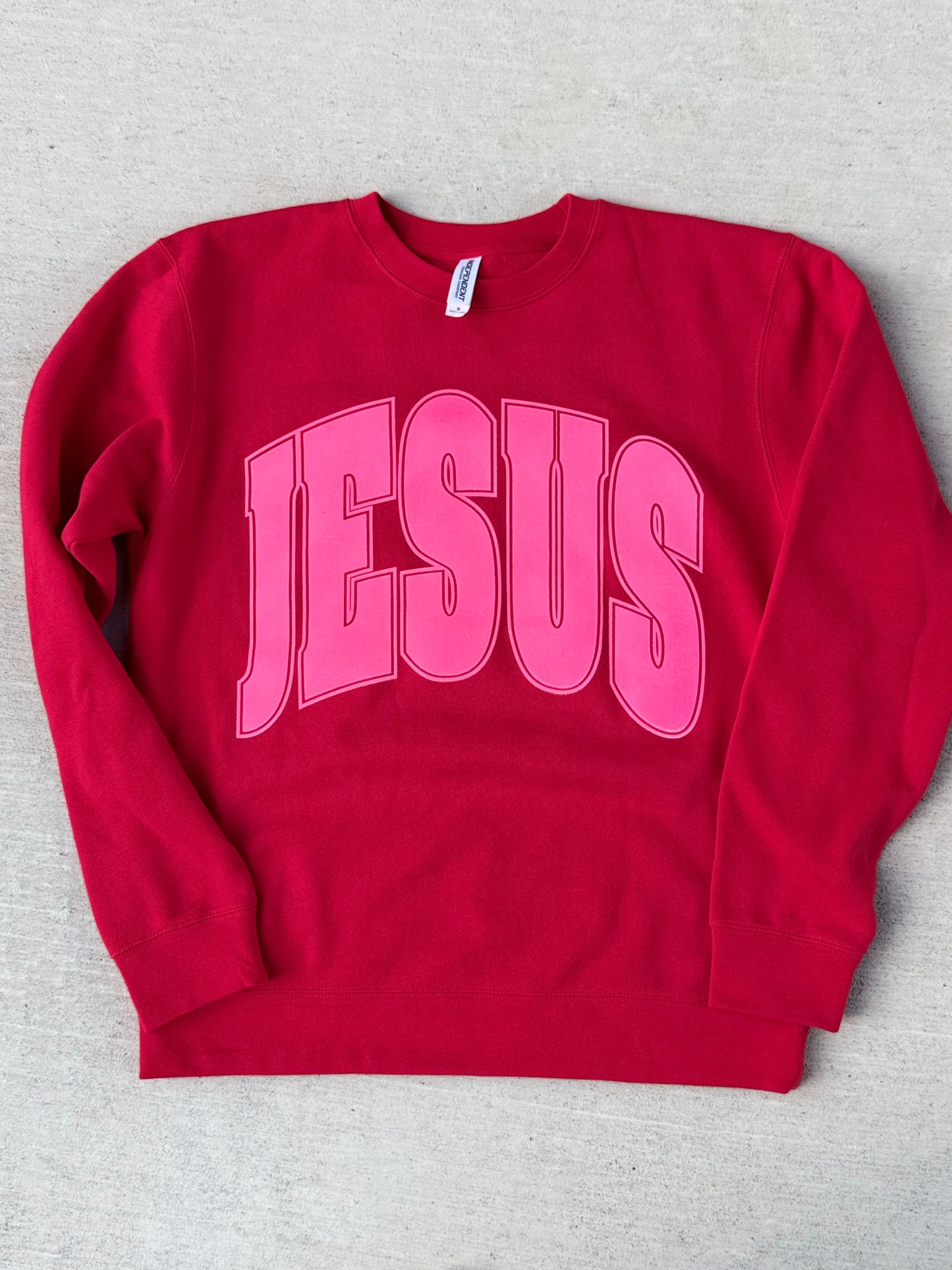 JESUS Sweatshirt | Red with Pink | Christmas Collection - LIVE NOW