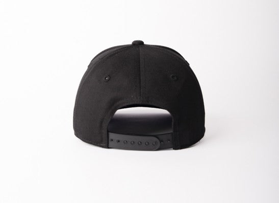 RAINBOW | Black with Rainbow Stitching | Pre-curved Snapback