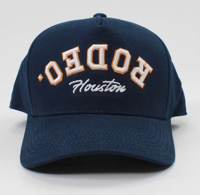 Houston Livestock & Rodeo | Custom Rodeo 100% Cotton Pre-curved Snapbacks - Navy